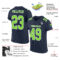 Custom Navy Neon Green-White Mesh Authentic Football Jersey
