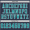 Custom Navy Aqua-White Mesh Authentic Football Jersey