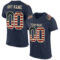 Navy0470 Custom Navy Vintage USA Flag-Cream Mesh Authentic Football Jersey