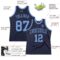 Custom Navy Light Blue Authentic Throwback Basketball Jersey