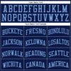 Custom Navy Light Blue Authentic Throwback Basketball Jersey