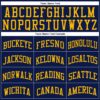 Custom Navy Gold Authentic Throwback Basketball Jersey