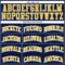 Custom Navy Gold-Light Blue Authentic Throwback Basketball Jersey