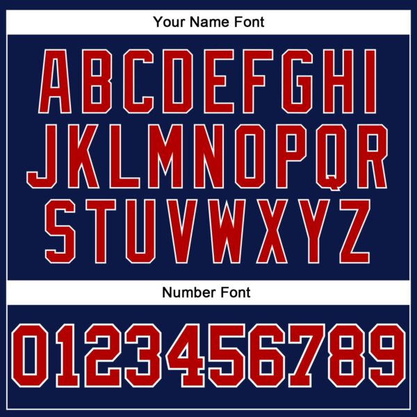 Custom Navy White Pinstripe Red Authentic Basketball Jersey