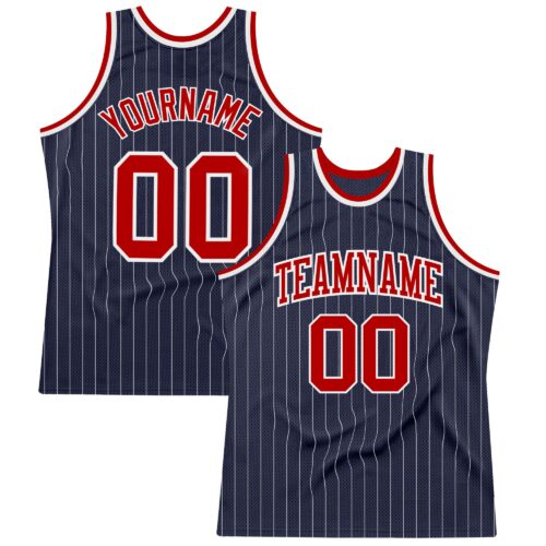 Navy0568_1a339fd9-a229-41c7-915a-10daaac179c9 Custom Navy White Pinstripe Red Authentic Basketball Jersey