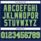 Custom Navy White Pinstripe Neon Green Authentic Basketball Jersey