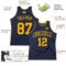 Custom Navy Gold-Royal Authentic Throwback Basketball Jersey
