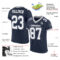 Navy0630-1 Custom Navy White-Gray Mesh Authentic Football Jersey