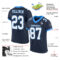 Navy0635-1 Custom Navy White-Powder Blue Mesh Authentic Football Jersey