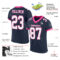 Navy0636-1 Custom Navy White-Pink Mesh Authentic Football Jersey