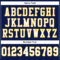 Navy0639-3 Custom Navy White-Gold Mesh Authentic Football Jersey