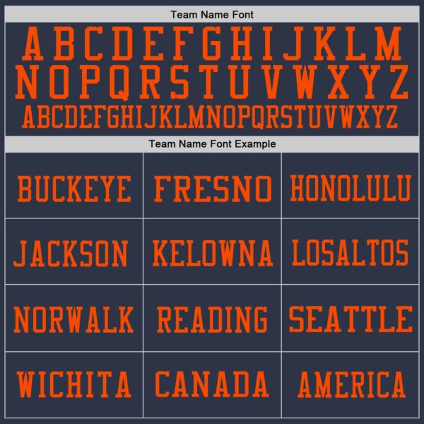 Custom Navy White-Orange Mesh Authentic Football Jersey