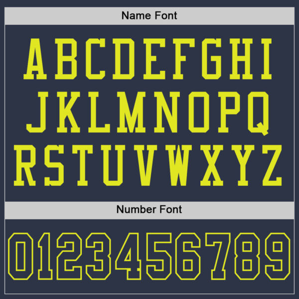 Navy0651-3 Custom Navy Neon Yellow Mesh Authentic Football Jersey