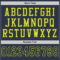 Navy0651-3 Custom Navy Neon Yellow Mesh Authentic Football Jersey