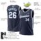 Custom Navy White-Light Blue Authentic Throwback Basketball Jersey