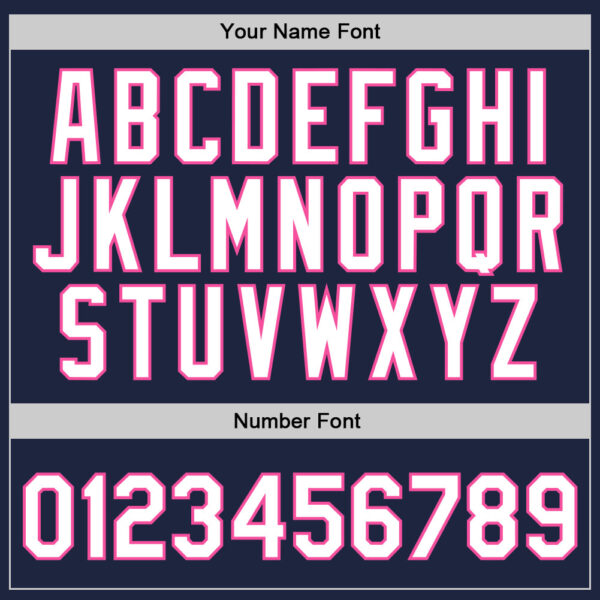 Custom Navy White-Pink Authentic Throwback Basketball Jersey