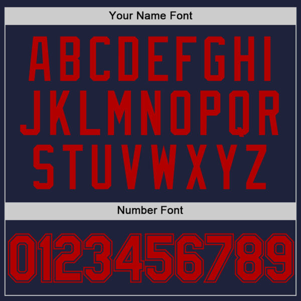 Custom Navy Red Authentic Throwback Basketball Jersey