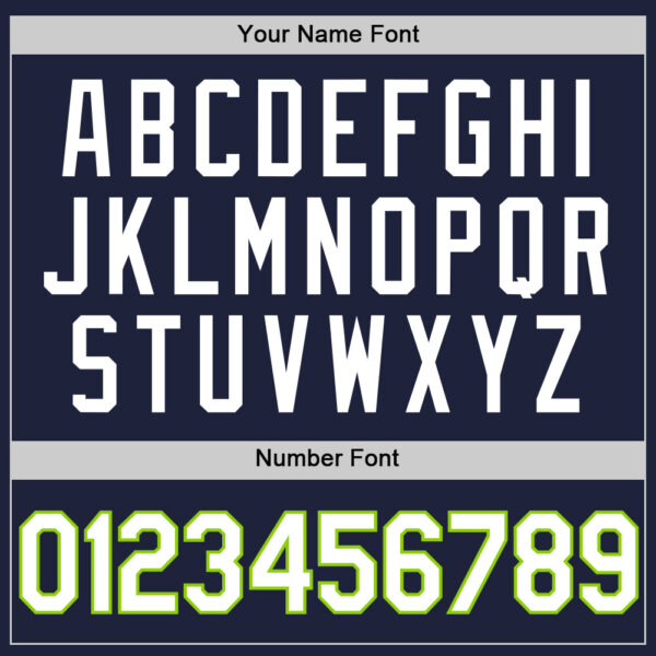 Custom Navy White-Neon Green Authentic Throwback Basketball Jersey