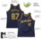 Custom Navy Old Gold Authentic Throwback Basketball Jersey