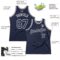 Custom Navy White Authentic Throwback Basketball Jersey