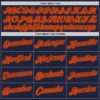 Custom Navy Orange Authentic Throwback Basketball Jersey