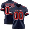 Custom Navy Red-White Authentic Football Jersey