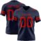 Navy1098 Custom Navy Red Authentic Football Jersey