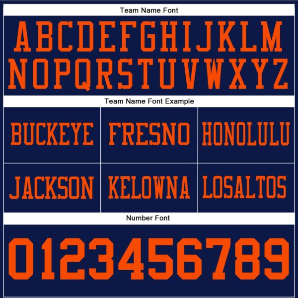 Custom Navy Orange Authentic Football Jersey