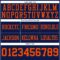 Navy1101-3 Custom Navy Orange Authentic Football Jersey