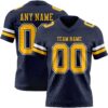 Custom Navy Gold-White Authentic Football Jersey