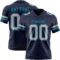 Navy1118 Custom Navy Gray-Teal Authentic Football Jersey
