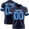 Navy1121 Custom Navy Powder Blue-White Authentic Football Jersey