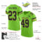 NeonGreen0034-1 Custom Neon Green Black-Old Gold Mesh Authentic Football Jersey