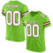 NeonGreen0040 Custom Neon Green White-Burgundy Mesh Authentic Football Jersey