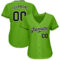 Custom Neon Green Black-White Authentic Baseball Jersey