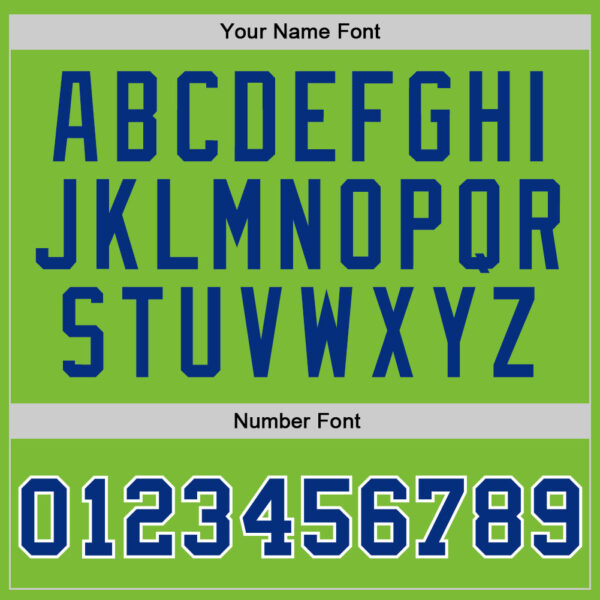 Custom Neon Green Royal-White Authentic Basketball Jersey