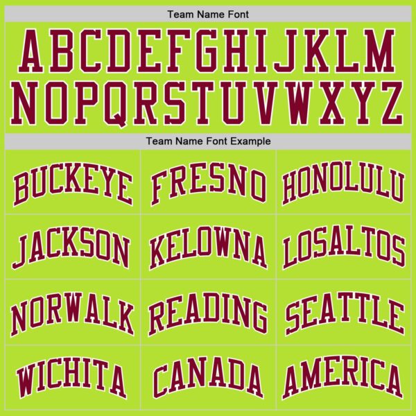 Custom Neon Green Maroon-White Authentic Throwback Basketball Jersey