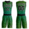 Custom Neon Green Black-White Round Neck Sublimation Basketball Suit Jersey