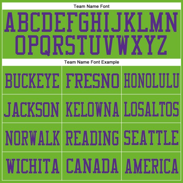 Custom Neon Green Purple Mesh Authentic Football Jersey