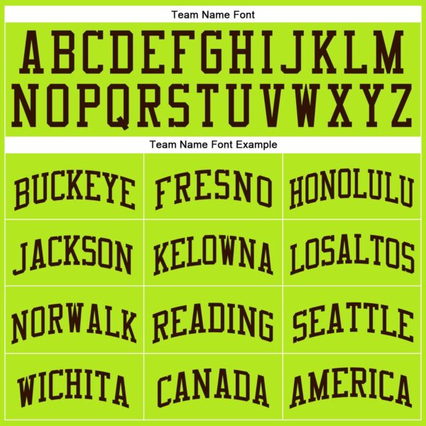 Custom Neon Green Brown Authentic Throwback Basketball Jersey