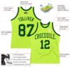 Custom Neon Green Green Authentic Throwback Basketball Jersey