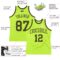 Custom Neon Green Olive Authentic Throwback Basketball Jersey