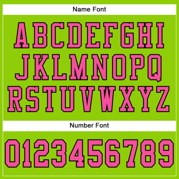 NeonGreen0147-3 Custom Neon Green Pink-Black Mesh Authentic Football Jersey