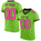 NeonGreen0147 Custom Neon Green Pink-Black Mesh Authentic Football Jersey