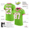 NeonGreen0149-1 Custom Neon Green White-Pink Mesh Authentic Football Jersey