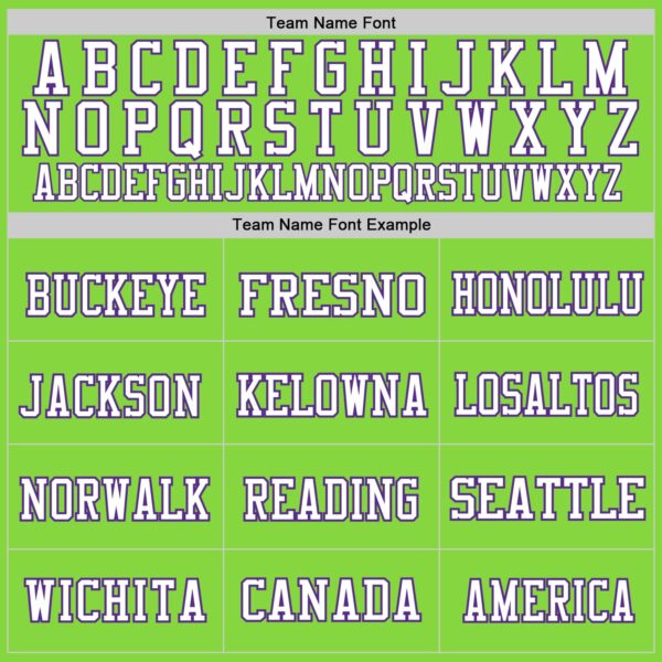 Custom Neon Green Purple-White Mesh Authentic Football Jersey