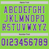 Custom Neon Green Purple-White Mesh Authentic Football Jersey