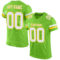 NeonGreen0156 Custom Neon Green White-Yellow Mesh Authentic Football Jersey