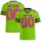 NeonGreen0178 Custom Neon Green Pink-Black Authentic Football Jersey