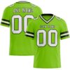 Custom Neon Green White-Black Authentic Football Jersey